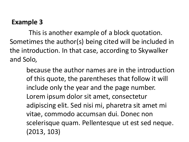 essay quote format