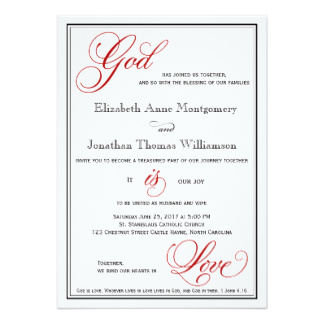 Christian wedding invitations cards