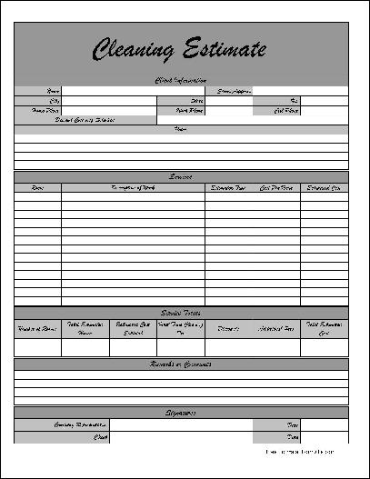 cleaning quote template free image quotes at relatably com cleaning estimate template