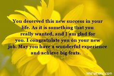 congratulation on new business