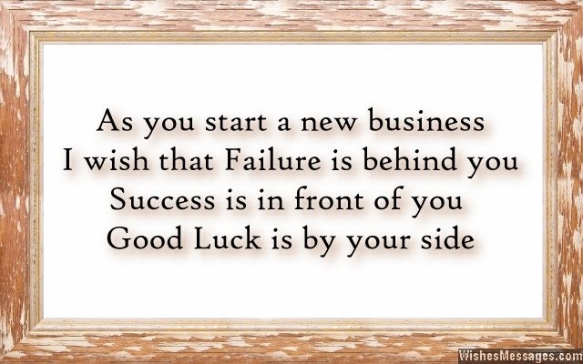 congratulation on new business