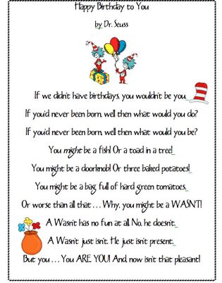 Tactueux image intended for dr seuss happy birthday to you printable Tactueux image with dr seuss happy birthday to you printable