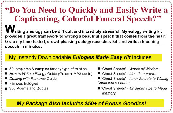 how to write a goodbye speech for a funeral