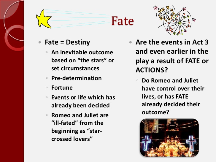 examples of fate in romeo and juliet