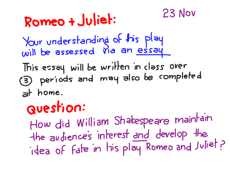 Year 10 romeo and juliet essay topics