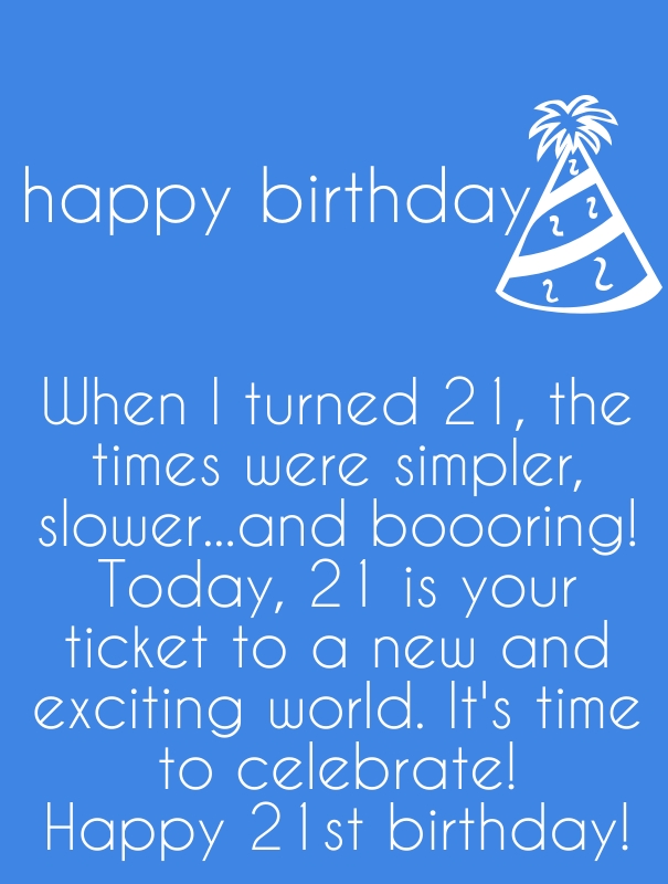 21st birthday wishes for