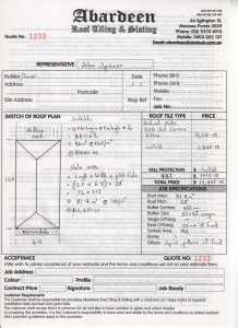 roofing quotes examples