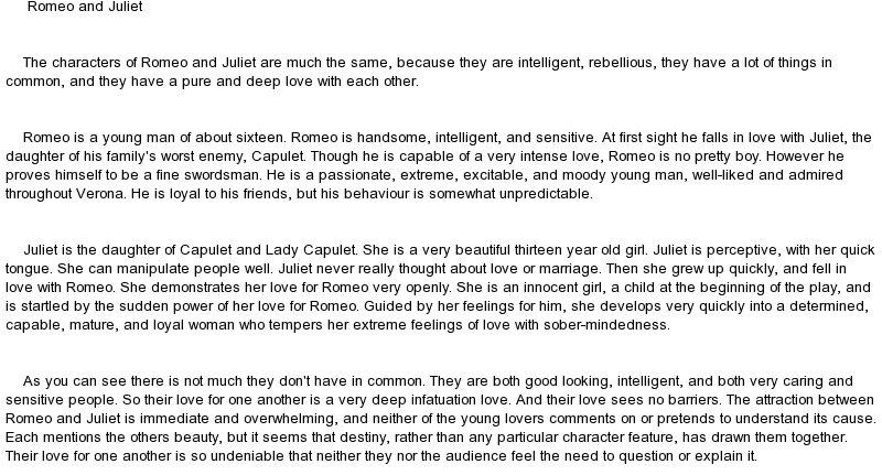 Romeo And Juliet Love Or Infatuation Essay