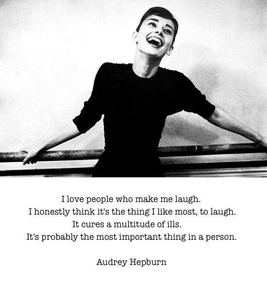 LAUGHTER QUOTES AUDREY HEPBURN image quotes at