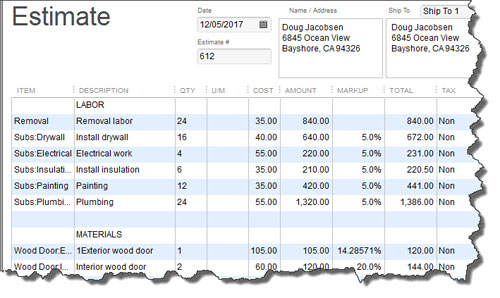lawn care estimate template