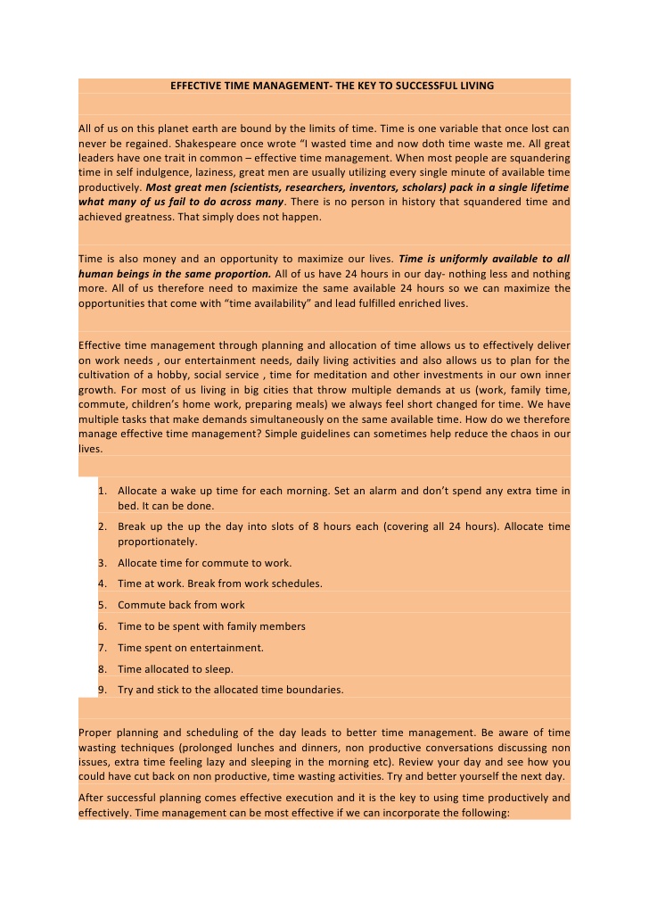 essay about the significance of time management essay about the significance of time management