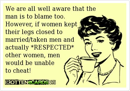 Woman who cheats with a married man