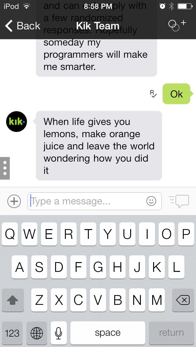Dating via kik messenger