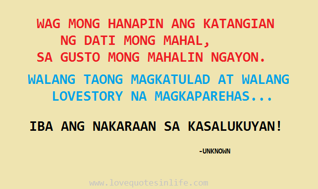 Hugot Love Quotes for Heartbroken - Tagalog Love Quotes in Life via ...
