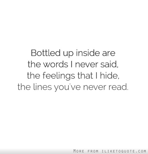 QUOTES BOTTLED UP EMOTIONS image quotes at