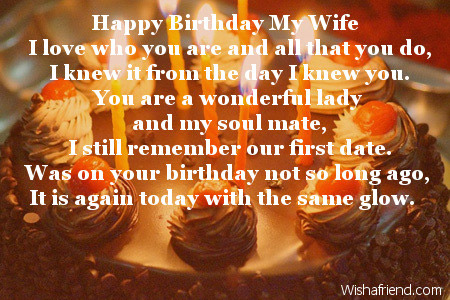Romantic birthday poems for my wife