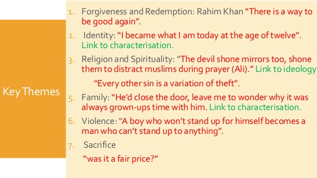 The kite runner writing assignments picture