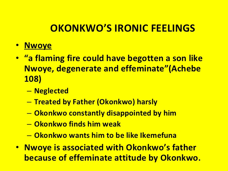 an analysis of the qualities of okonkwo in things fall apart by chinua achebe Everything you ever wanted to know about okonkwo in things fall apart things fall apart by chinua achebe home / character analysis. an analysis of the qualities of okonkwo in things fall apart by chinua achebe Everything you ever wanted to know about okonkwo in things fall apart things fall apart by chinua achebe home / character analysis.