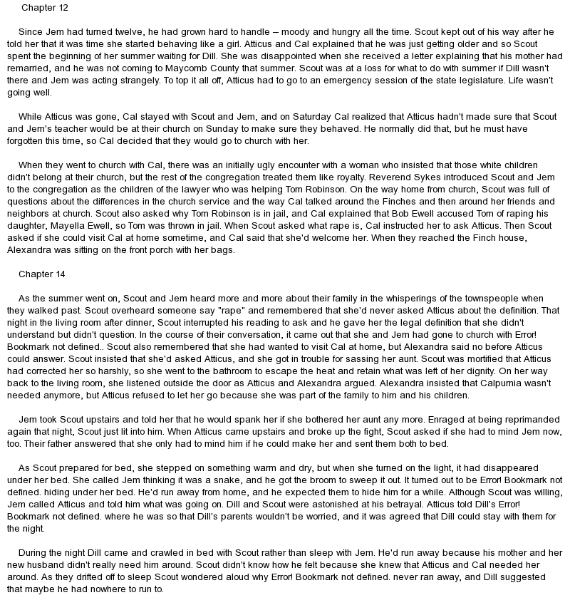 essays for to kill a mockingbird