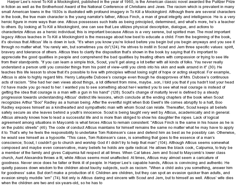 Boo radley essay