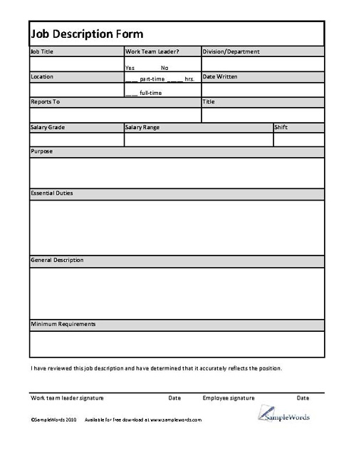 sample job cards templates