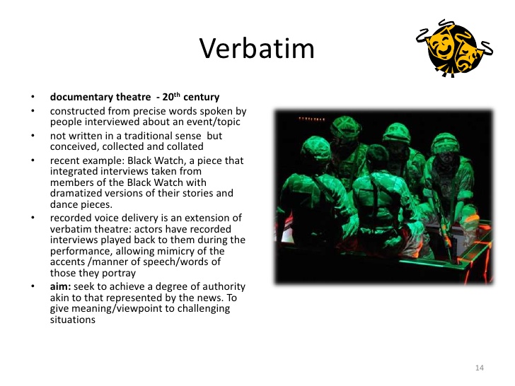 Verbatim theatre essays