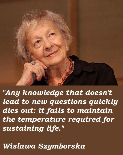 Image result for szymborska quote